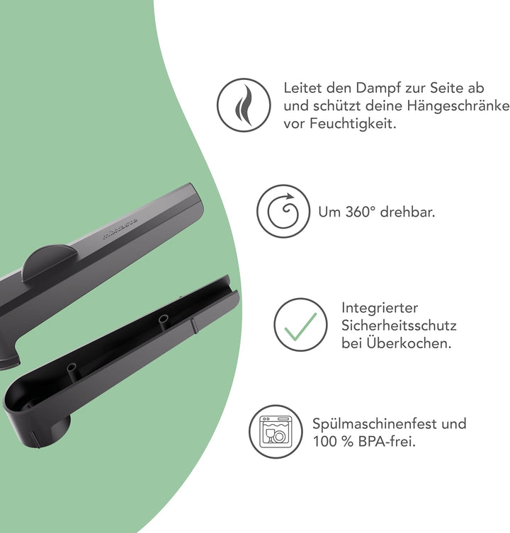 mixtaste® Dampfumleiter kompatibel mit Thermomix TM7, mit geschütztem überlaufschutz, Dampfumlenk Au