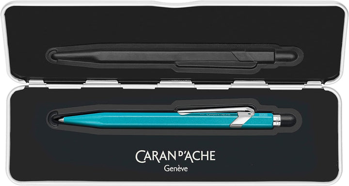 Caran d'Ache Kugelschreiber 849 Colormat-x in der FarbeTürkis mit Etui, 0849.681