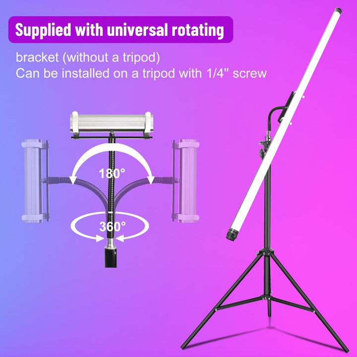 LUXCEO P120 RGB Videoleuchte Lichtstab1350 Lumen, 3000K-5750K LED Handheld Fotografie Licht,APP-Steu
