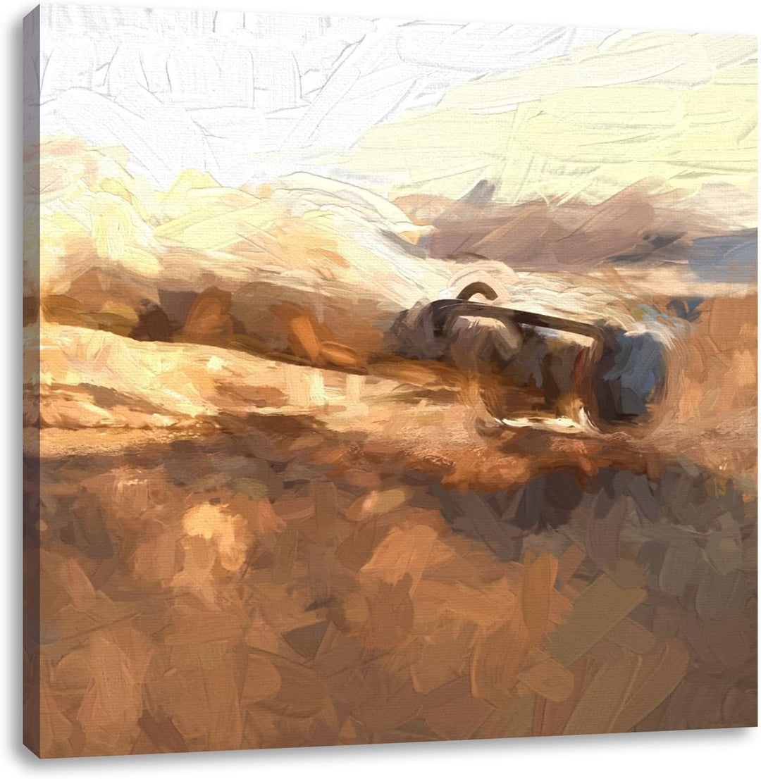 Pixxprint einsame Flaschenpost am Strand, Format: 70x70 auf Leinwand, 70x70