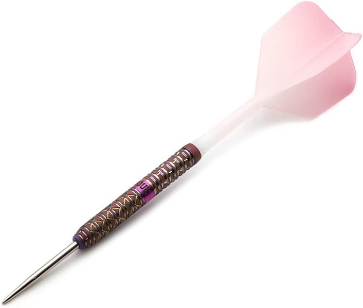 CUESOUL Steel Tip 90% Tungsten Dart Set mit Ölfarbe Finish und ROST Flights 21g ROSA DAMEN-COCKTAIL,