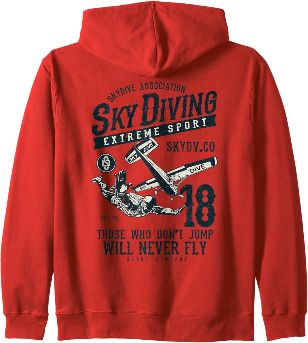 Skydiver Kapuzenpullover Fallschirmspringen Herren Skydiver Hoodie Skydive Kapuzenjacke