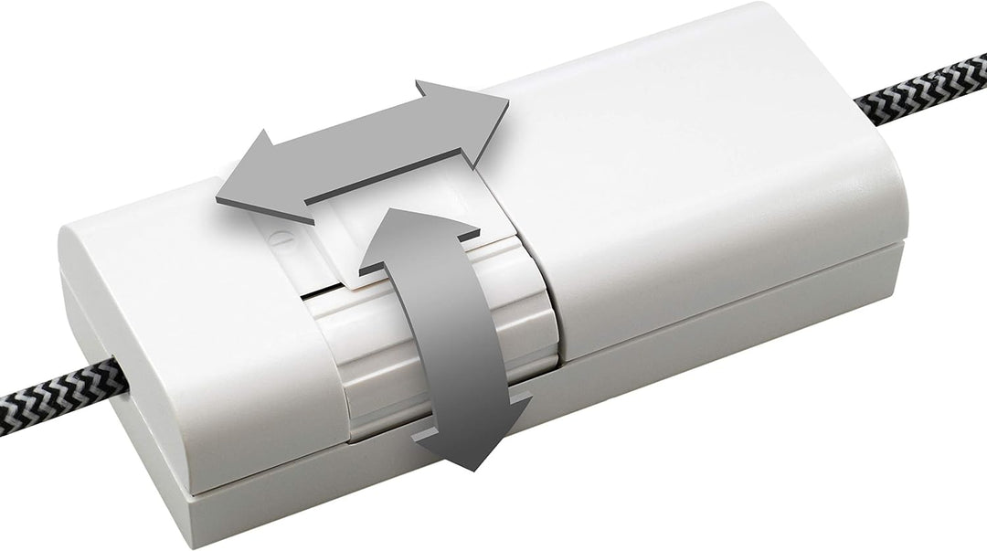 EHMANN 2160x0700 Schnurdimmer T21.07 weiss, Phasenanschnitt, 230V, 50Hz, Leistung: LED 3-35W, 7-110W