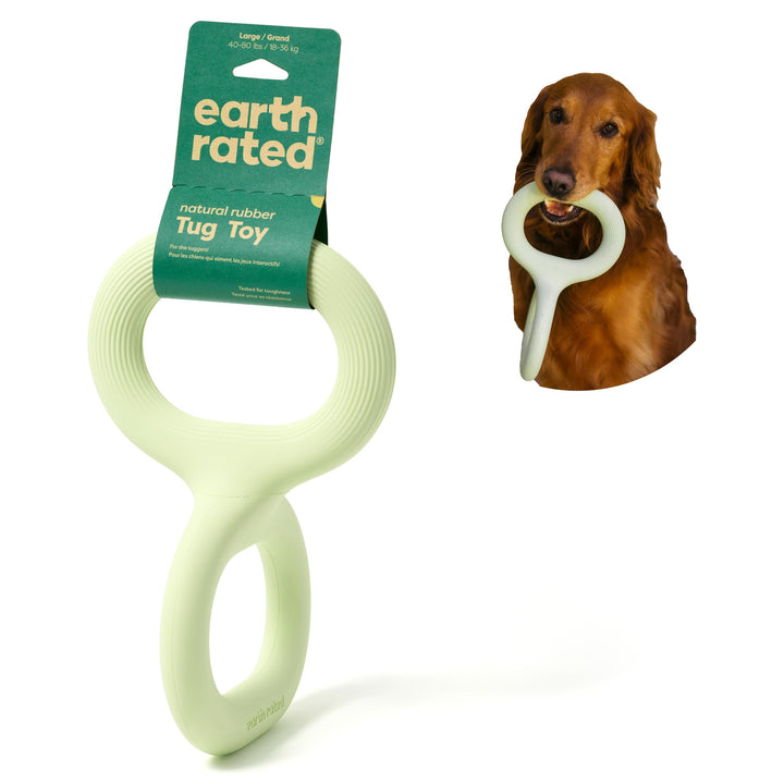 Earth Rated Ziehspielzeug, EIN interaktives Spielzeug für ausgewachsene Hunde und Welpen, ergonomisc