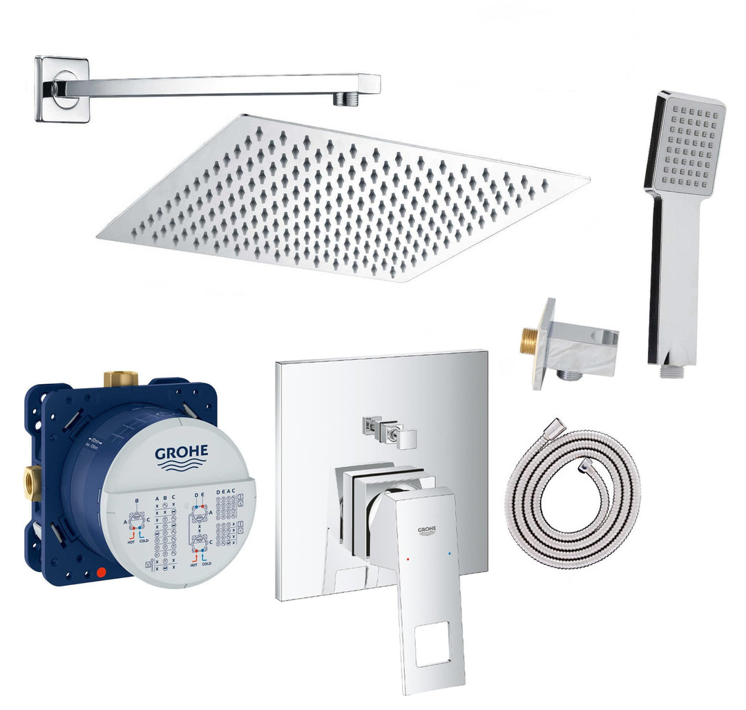 vanvilla Duschsystem mit Unterputz Duscharmatur von Grohe Eurocube Einhebelmischer und vanvilla Rege