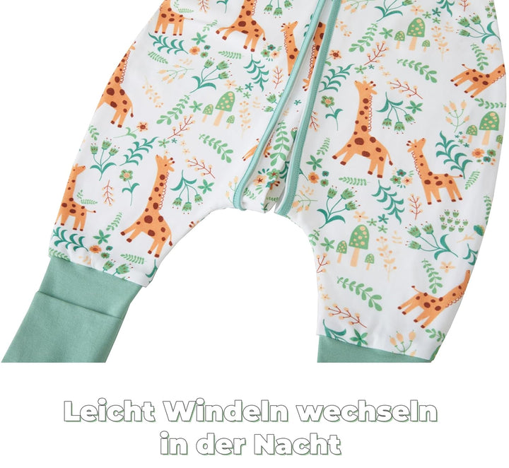Chilsuessy Baby Schlafsack mit Beinen TOG Wert 2.5 Winterschlafsack Unisex Ganzjahresschlafsack mit