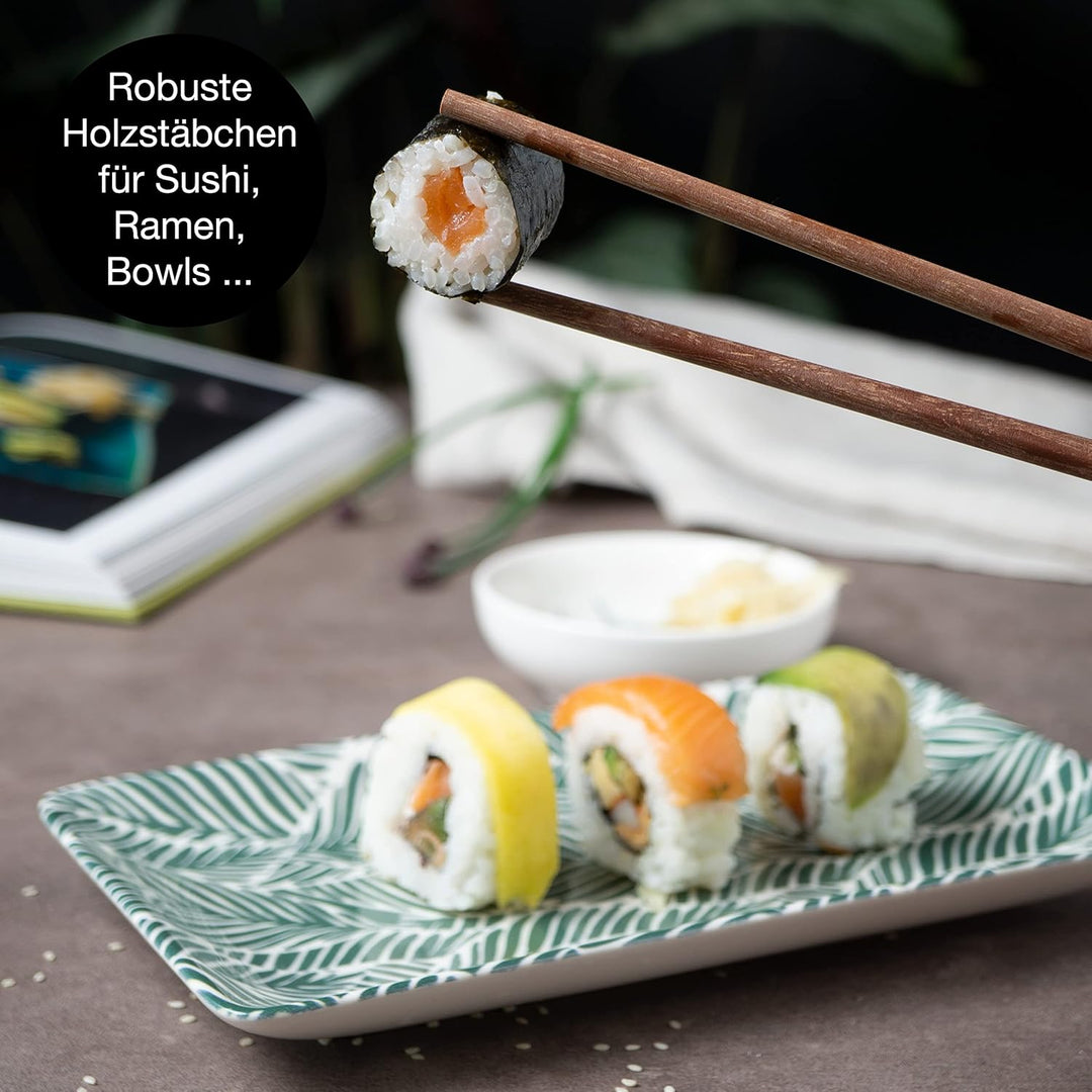 Moritz & Moritz Sushi Geschirr Set für 2 Personen - 10 Teile - Sushi Servierset mit 2x Sushi-Teller,