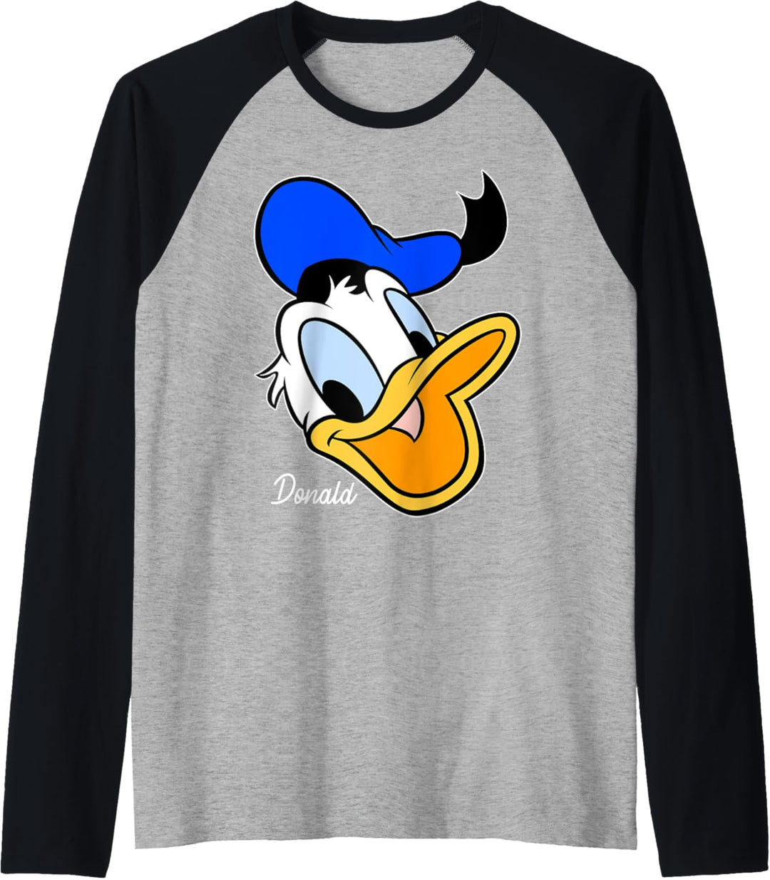 Disney Donald Duck Smiling Face Portrait Raglan