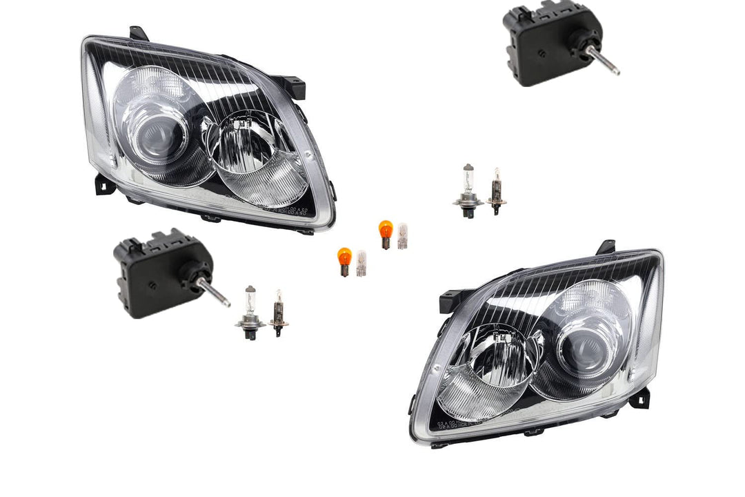 Johns, Scheinwerfer passend für Toyota Avensis T25 03-06 Leuchtmitt. Li Re + Stellmotor
