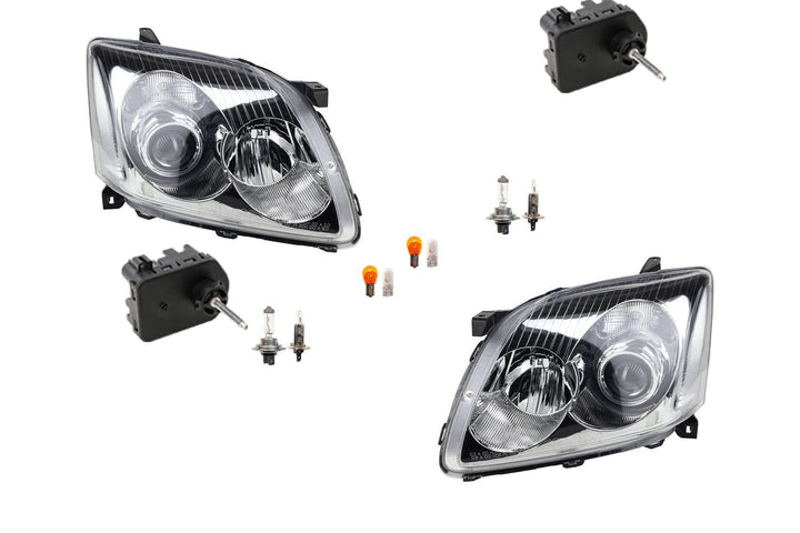 Johns, Scheinwerfer passend für Toyota Avensis T25 03-06 Leuchtmitt. Li Re + Stellmotor