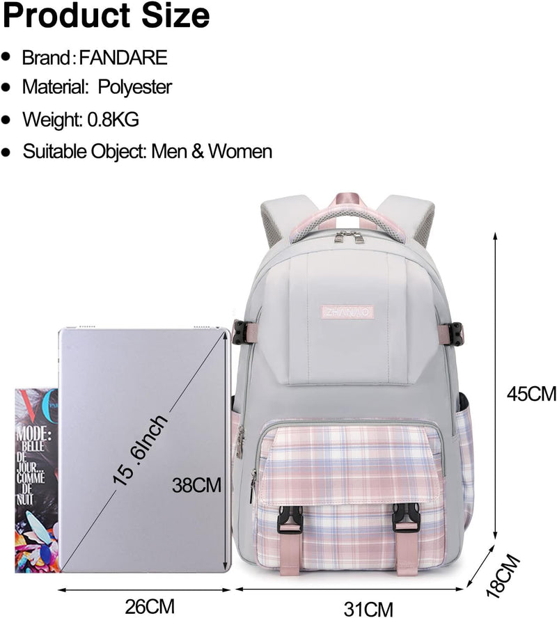 FANDARE Ultraleicht Rucksack Schulranzen Schultaschen Schulrucksack Damen Herren Schultasche für Jug