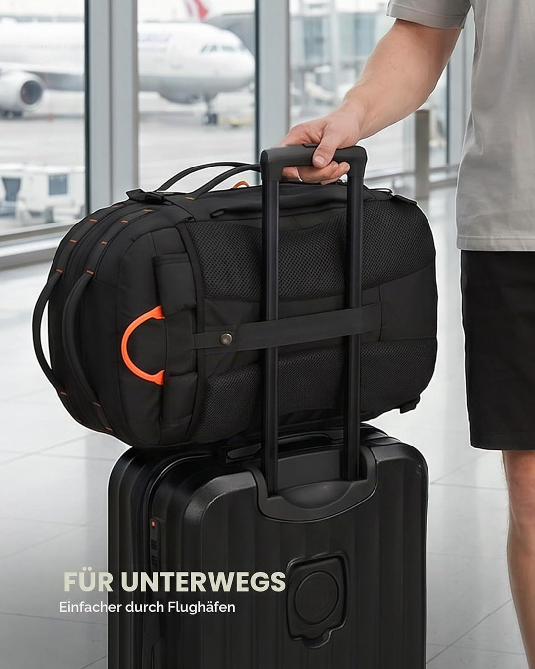 Tolaccea Reiserucksack, Handgepäck Rucksack Flugzeug, TSA-Freundlicher Laptop Rucksack 15,6 Zoll, Er