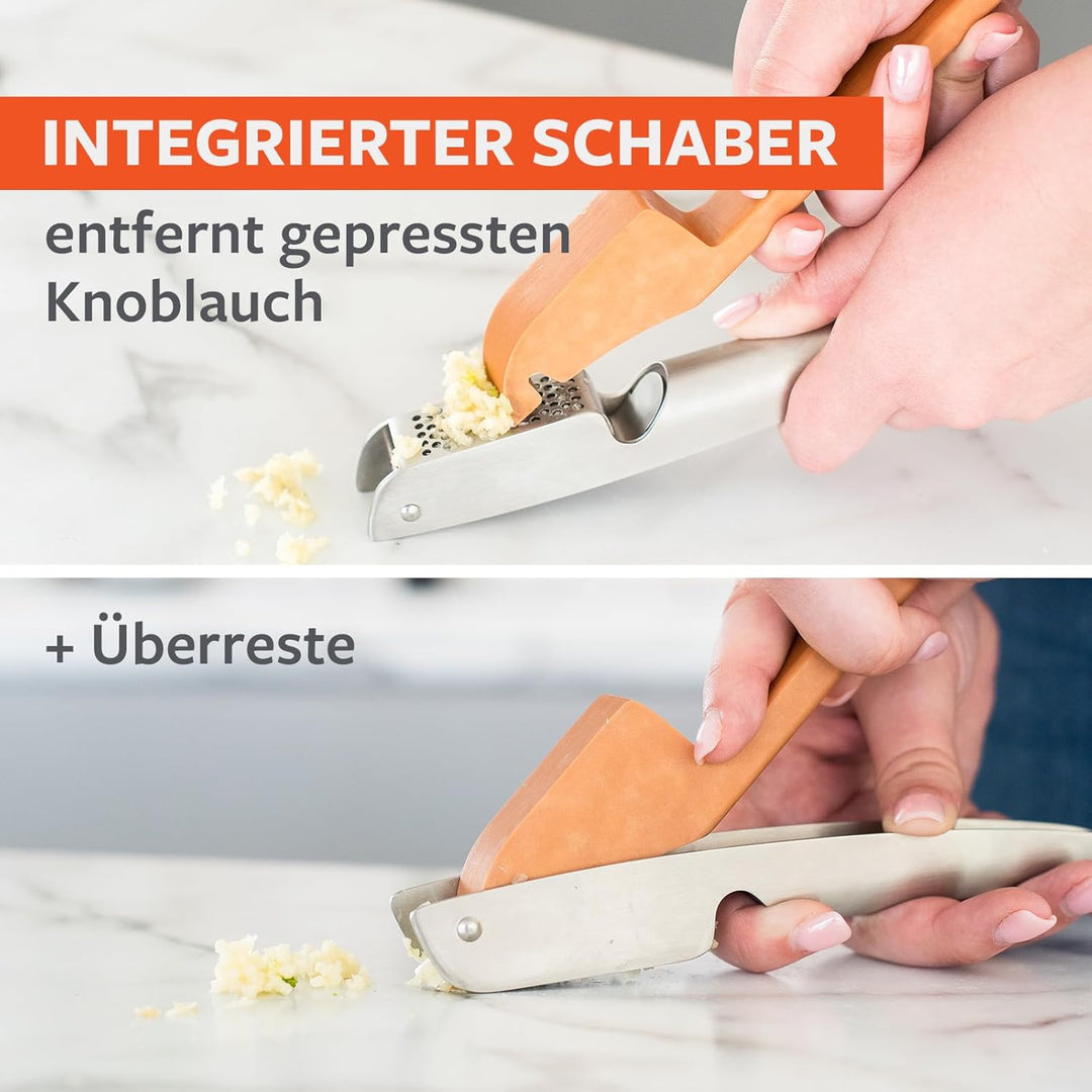 Full Circle Crushed It Knoblauchpresse mit integriertem Schaber - Manuelle Presse für mehrere Knobla