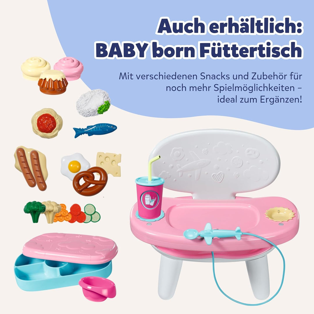 BABY born Snack Shop, Essensstand für Puppen mit Soundeffekten, 25 Verschiedene Fastfood-Snacks, 835