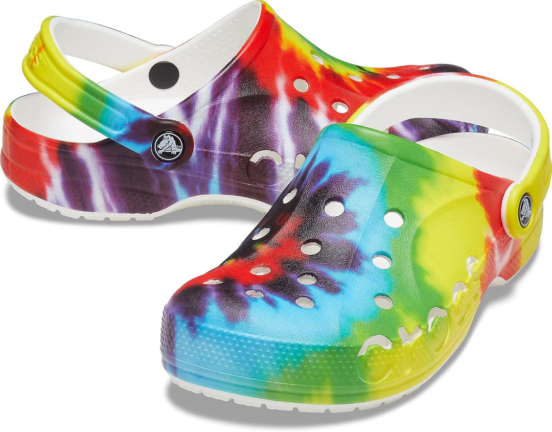 Crocs Unisex Baya Graphic Clog 39/40 EU Multi Tie Dye, 39/40 EU Multi Tie Dye