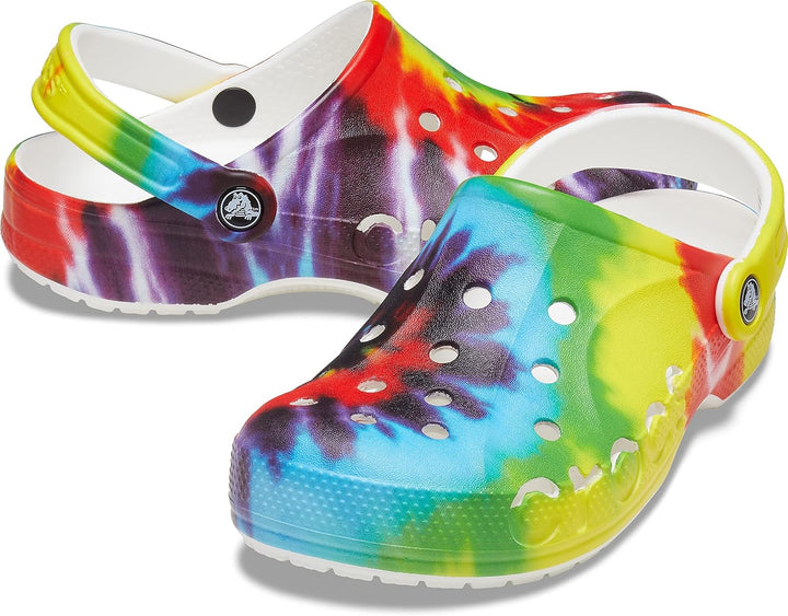 Crocs Unisex Baya Graphic Clog 39/40 EU Multi Tie Dye, 39/40 EU Multi Tie Dye