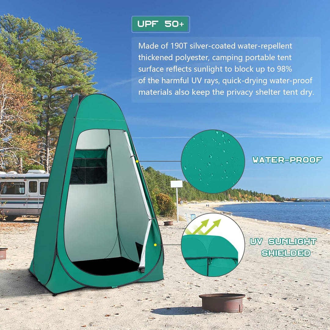 BRIAN & DANY Duschzelt Camping, Pop Up Toilettenzelt, Tragbares Umkleidezelt mit Regenschutz und Fen