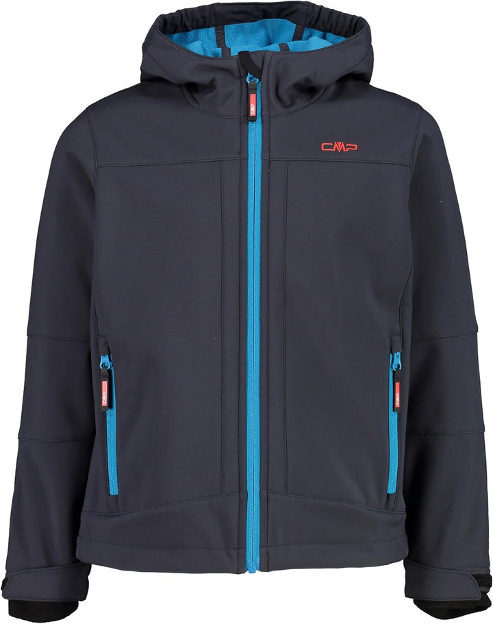 CMP Jungen Softshell' Kapuzen Jacke 104 Antracite-Flame, 104 Antracite-Flame