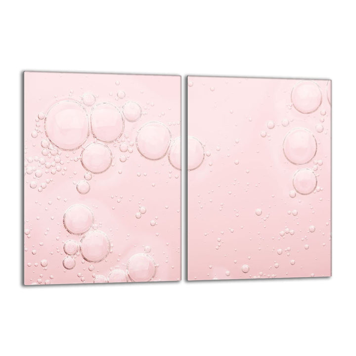 Herdabdeckplatten Set 2x40x52 cm Ceranfeld Abdeckung Glas Spritzschutz Abdeckplatte Glasplatte Herd