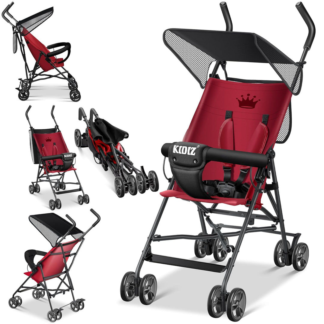 KIDIZ® Kinderwagen CITY Buggy Kinderbuggy klappbar Sportwagen Faltbar 360° 4-Zoll-Räder Inkl. Sonnen
