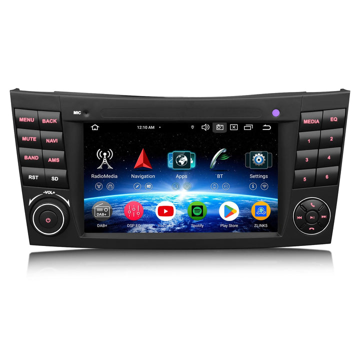 Erisin 8-Kern 4GB RAM 64GB ROM 7 Zoll 2 Din Android 14 Autoradio Bluetooth für Mercedes Benz E Klass