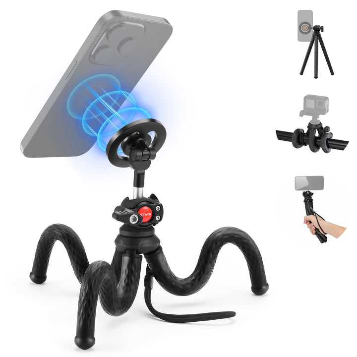 NEEWER Magnetische Flexible Handy Stativ kompatibel mit iPhone 15 Pro Max 14 Magsafe Serie Android M