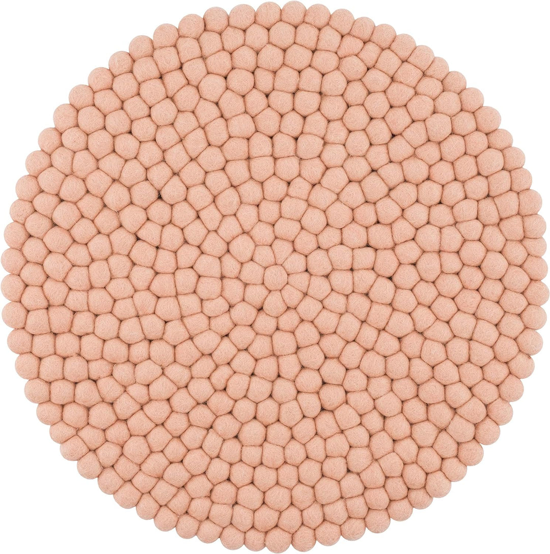 myfelt Filzkugel Sitzauflage Stuhlauflage - Merle - rund, Ø 36 cm, Rosa, Rosa
