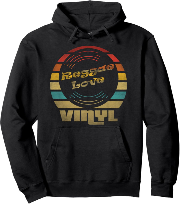 Retro Vinyl Vintage Plattenspieler Reggae Love Pullover Hoodie