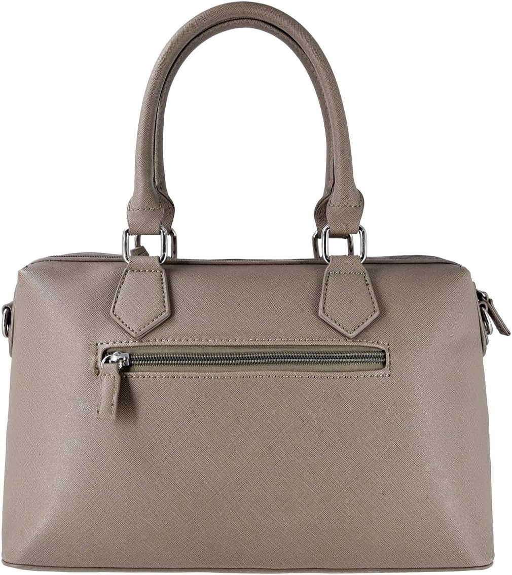 David Jones - Damen Bowling Handtasche - Frau Henkeltasche Gestreift PU Leder - Elegante Tasche Mitt