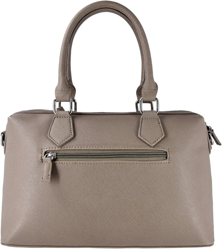 David Jones - Damen Bowling Handtasche - Frau Henkeltasche Gestreift PU Leder - Elegante Tasche Mitt