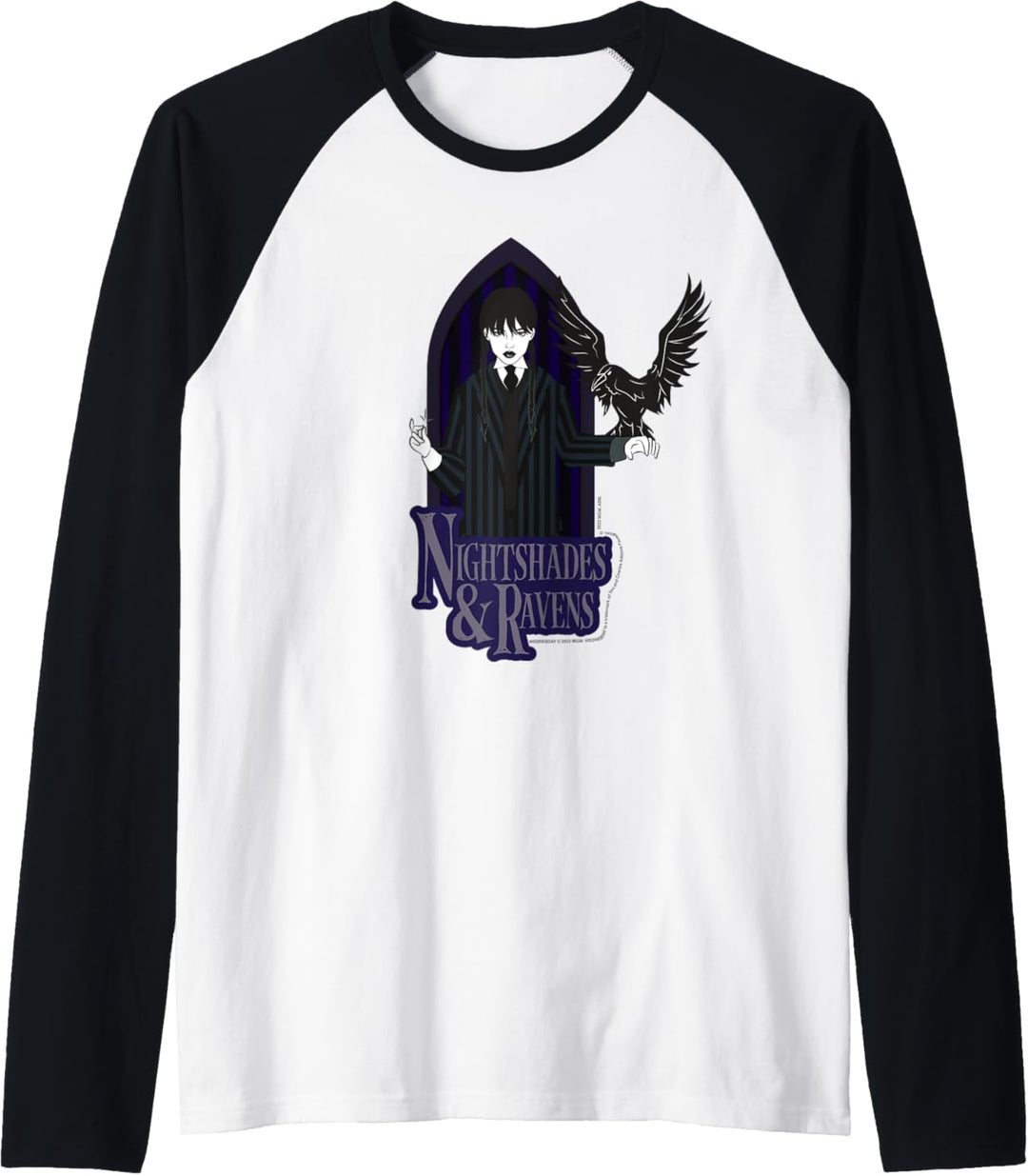 Wednesday Nightshade & Ravens Poster Raglan