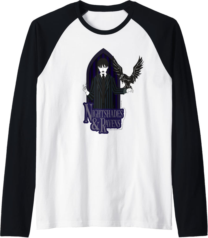 Wednesday Nightshade & Ravens Poster Raglan