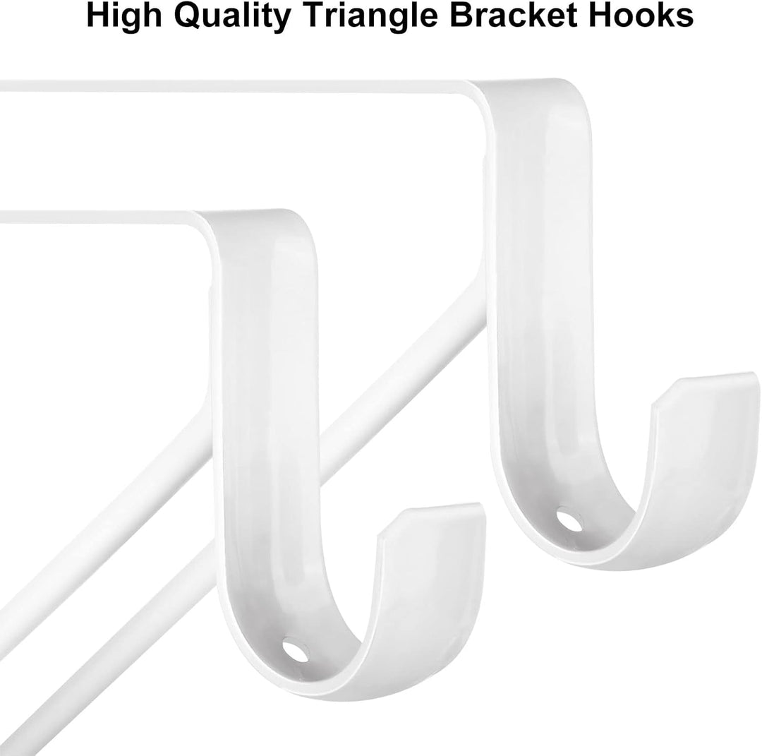 4 Stück robuste Schrankstangenhalterungen, 27,9 x 27,9 x 2,5 cm, weisse Schrankstangenstütze, Stahl-
