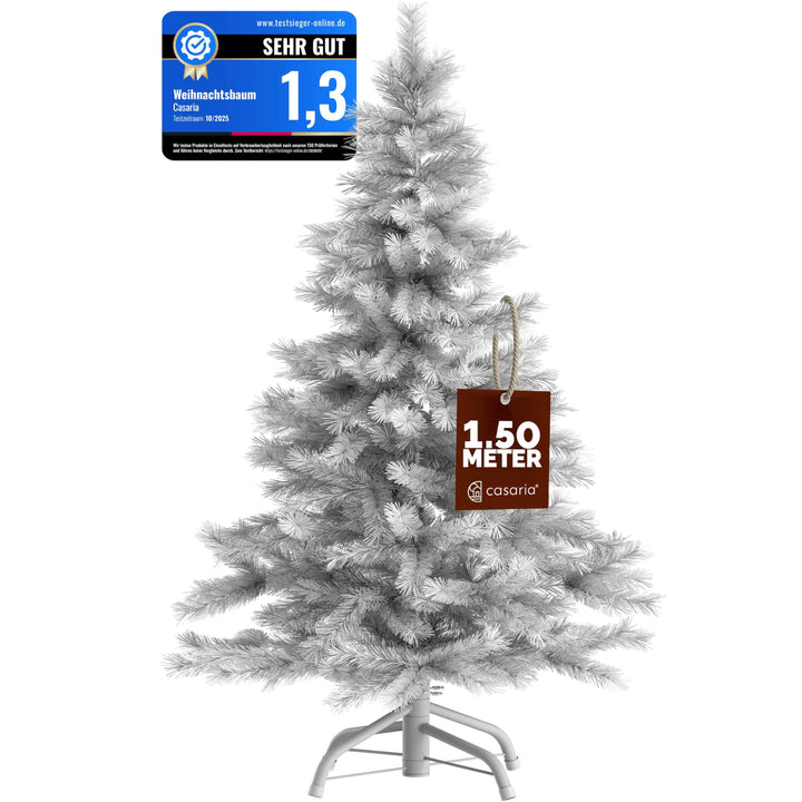 CASARIA® Weihnachtsbaum künstlich 150cm dichte Spitzen schneller Aufbau Metallständer naturgetreu sc