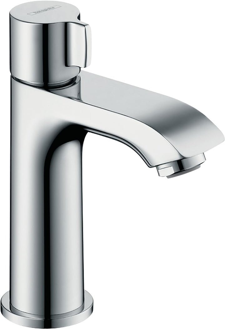 hansgrohe Metris Standventil, Auslauf Höhe 100mm, für Kaltwasser, ohne Ablaufgarnitur, Chrom Chrom A