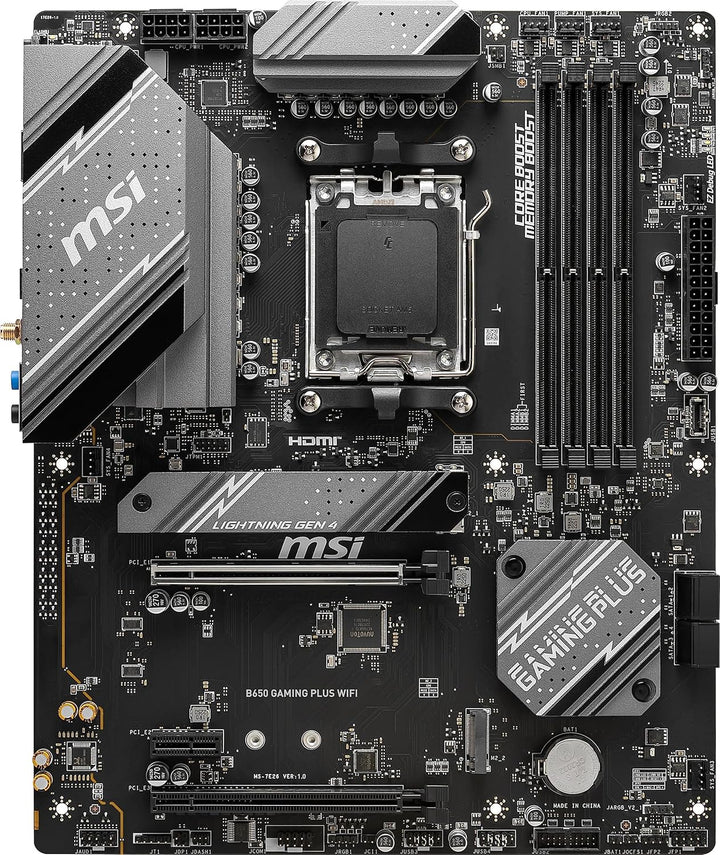 MSI B650 Gaming Plus WiFi Motherboard (unterstützt AMD Ryzen 7000 Prozessoren, AM5 - DDR5 Memory Boo