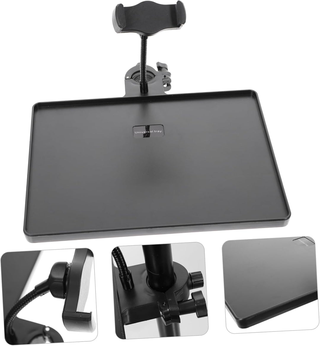MILISTEN Mikrofonständer Tray Halter mit Handyhalterung, Universal Soundkartenfach, Mikrofonständer,