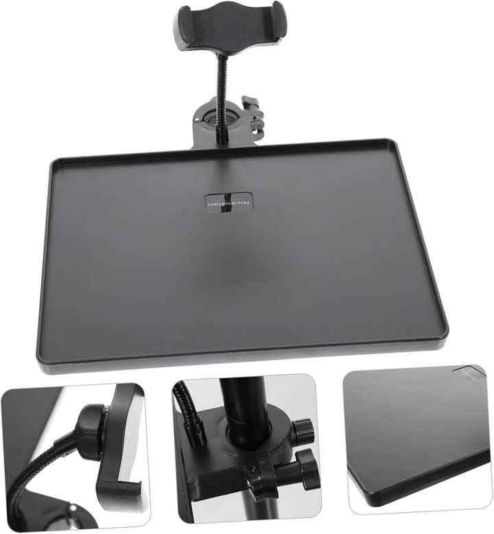 MILISTEN Mikrofonständer Tray Halter mit Handyhalterung, Universal Soundkartenfach, Mikrofonständer,