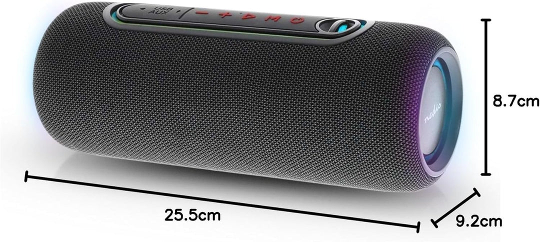 Nedis Bluetooth-Lautsprecher - max. Batteriespielzeit: 4 Std - Handgerät - 30 W - Stereo - Eingebaut