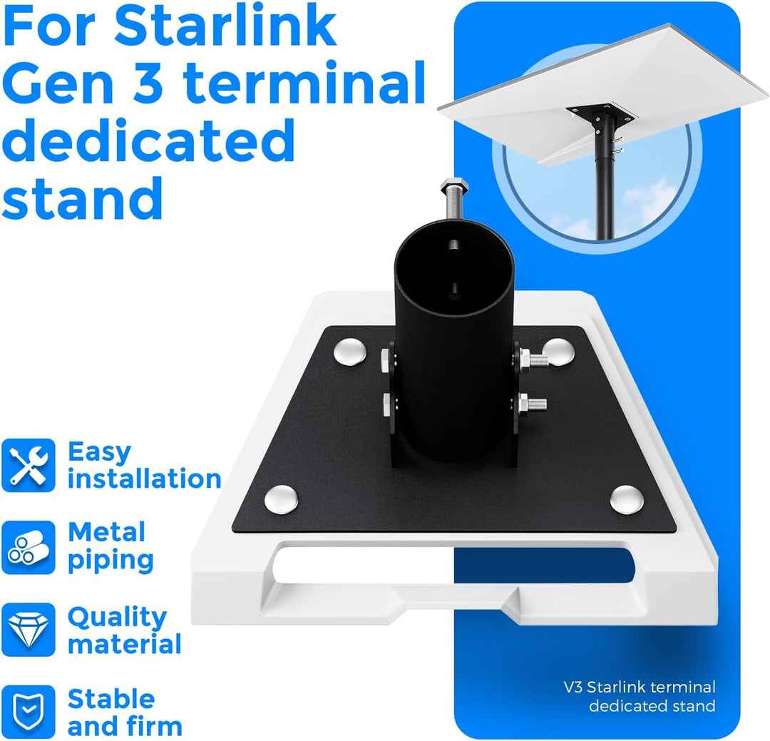 Einstellbare Starlink Gen 3 Halterung,Starlink Gen 3 Rohradapter, für Starlink V3 Unterstützung, Sta
