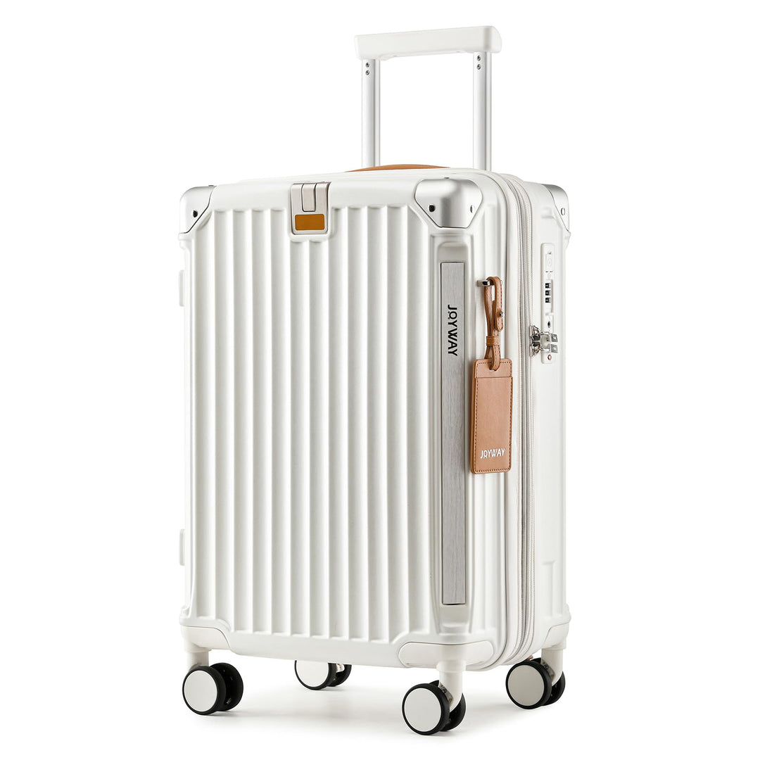 Joyway Koffer Trolley Reisekoffer von ABS Hartschalen Trolley mit Getränkehalter und 4 Rollen TSA Sc