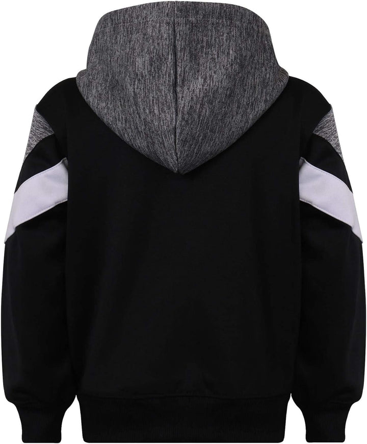 A2Z 4 Kids Mädchen Jungen Unisex Trainingsanzug Kontrast Einsätze Fleece Kapuzen Reissverschluss Hoo