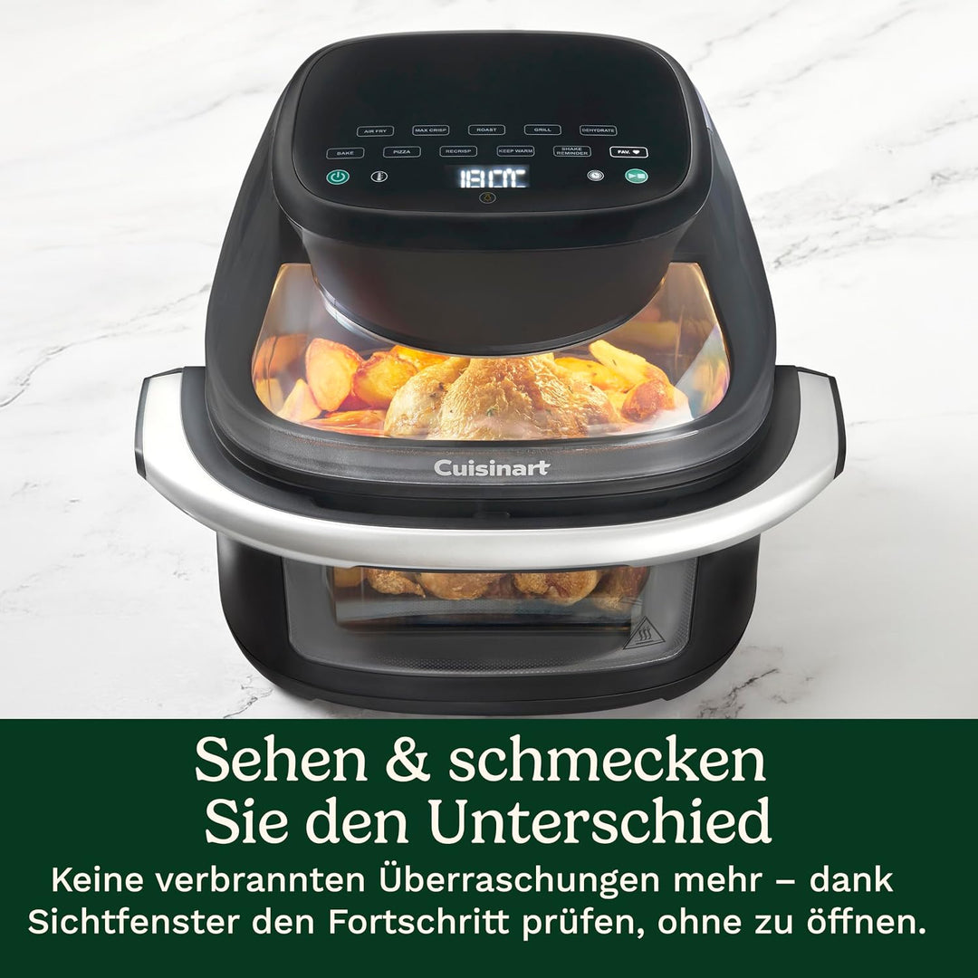 Cuisinart ClearView™ Heissluftfritteuse mit 280°‑Sichtfenster I PFAS‑frei I 8,5‑l Familiengrösse I m