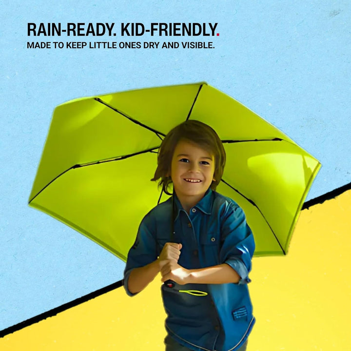 Knirps Rookie manual Kinder Regenschirm lime, 90 cm, Lime