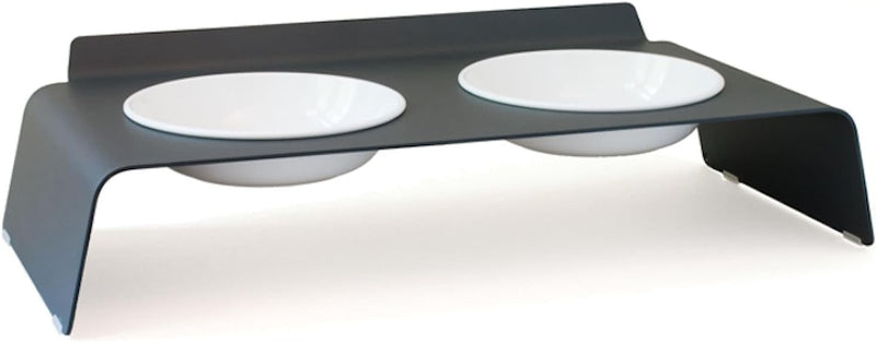 LucyBalu® Erhöhte Doppel-Futterstation Katze | Ergonomischer Katzennapf erhöht | Erhöhter Futternapf