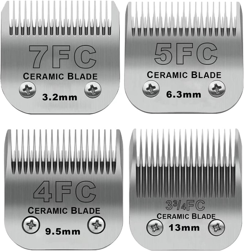 BESTBOMG Ersatzmesser für Hundepflege, 4 Stück, kompatibel mit Heiniger/Moser Max45/Andis/Oster A5 S