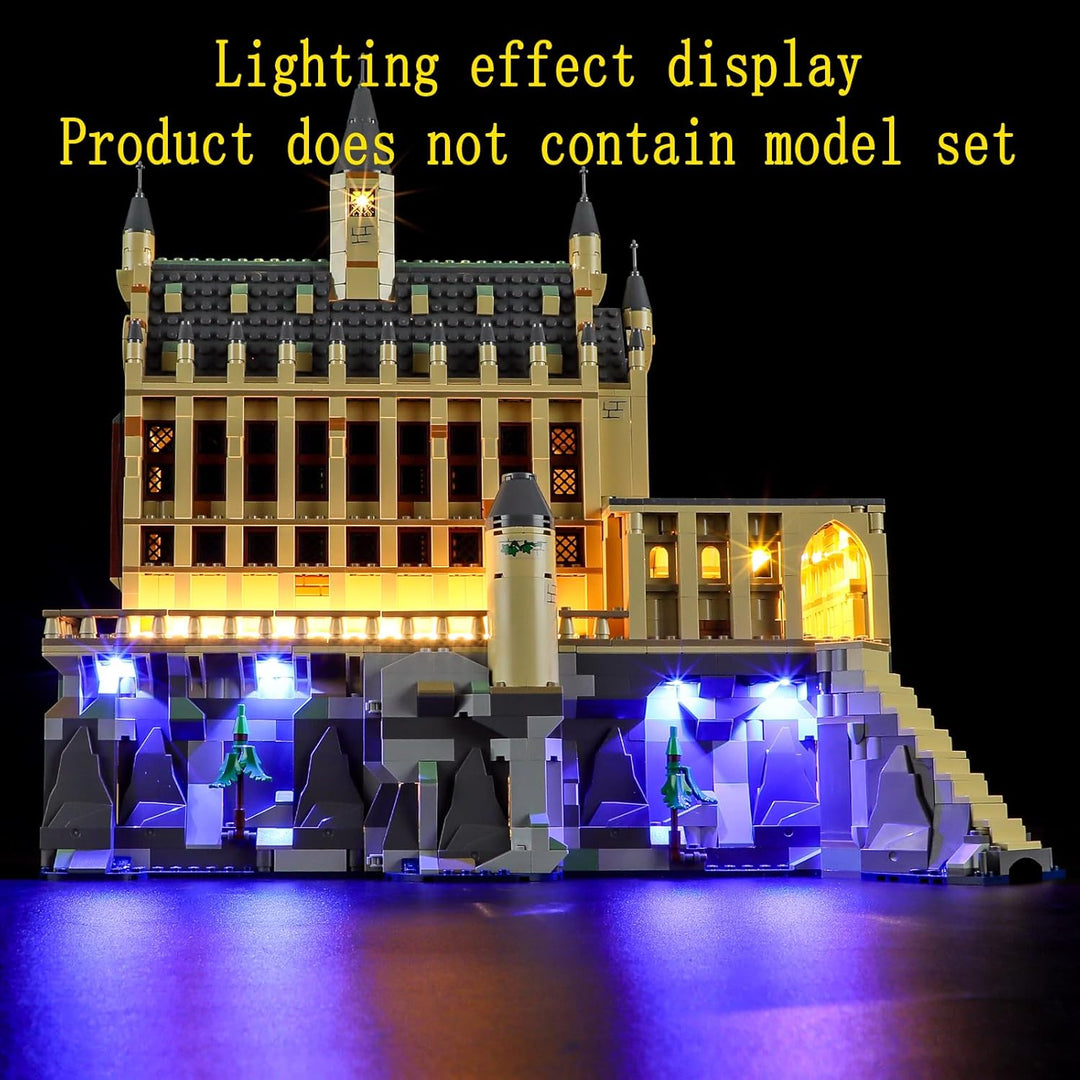GEAMENT Ver.2024 LED Licht-Set Kompatibel mit Lego Harry Potter Schloss Hogwarts Die Grosse Halle 76