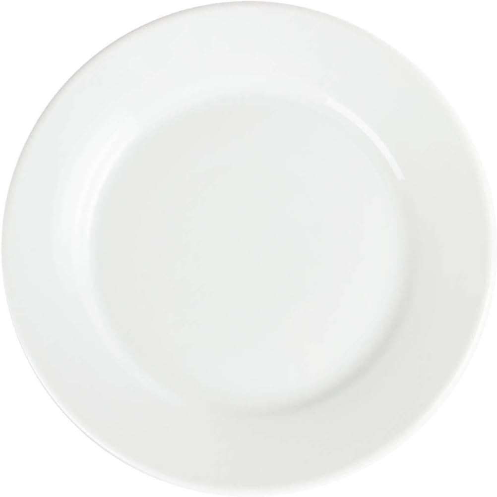 Olympia Whiteware Serviceteller mit breitem Rand, 250 mm, Porzellan, innovativ, 12 Stück