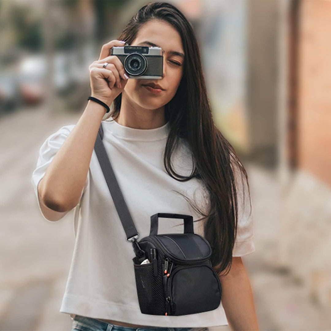 FOSOTO DSLR-Kameratasche Fototasche für Spiegelreflexkameras mit wasserdichtem Regenschutz Tragegurt