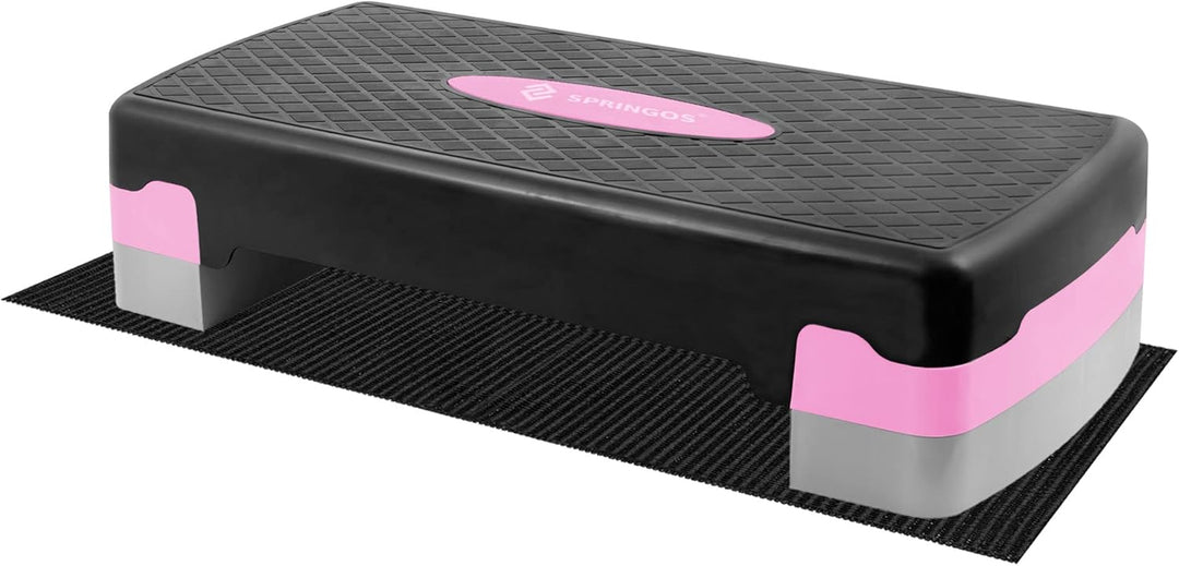 SPRINGOS Aerobic Steppbrett rosa-grau, rosa-grau